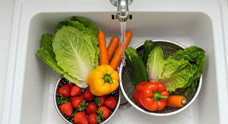 Leia mais sobre o artigo Afinal, qual é o jeito certo de lavar frutas e verduras? a ciência responde